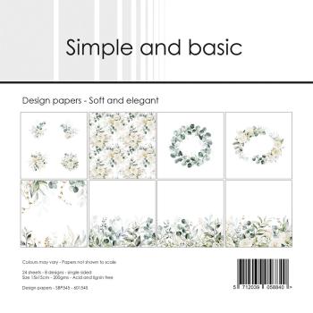 Simple and Basic - Designpapier "Soft and Elegant" Paper Pack 6x6 Inch - 24 Bogen 