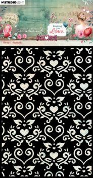 Studio Light - Schablone "Heart Damask" Stencil  