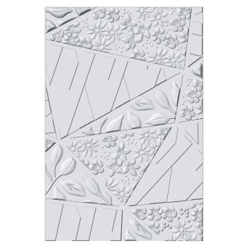 Sizzix - 3D Prägefolder "Fragmented Floral" Embossing Folder Design by Stacey Park