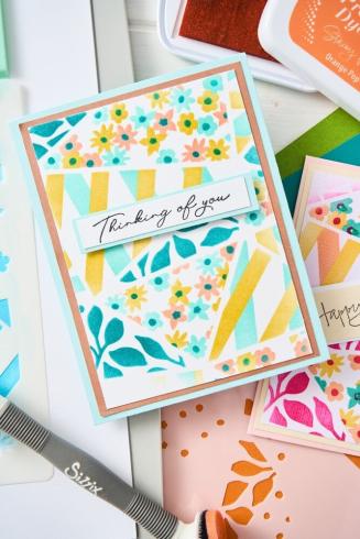 Sizzix - Schablone "Fragmented Floral #2" Layered Stencil Design by Stacey Park