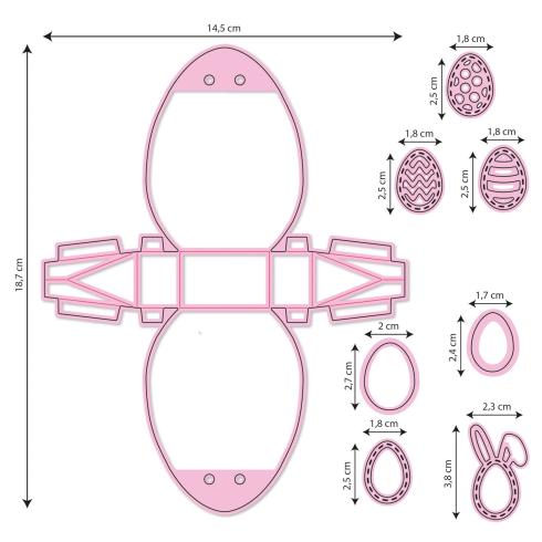 Nellie Snellen - Stanzschablone "Osterei" Multi Frame Dies