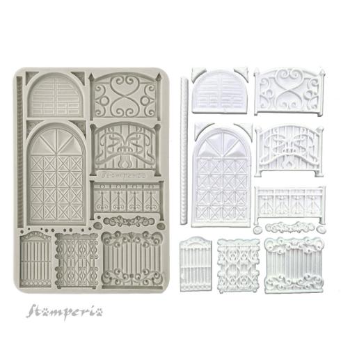 Stamperia - Gießform A5 "Fence and Door" Soft Mould 