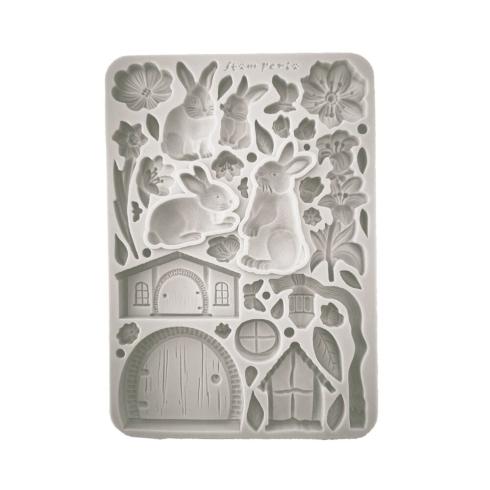 Stamperia - Gießform A5 "Rabbit and Flowers" Soft Mould 