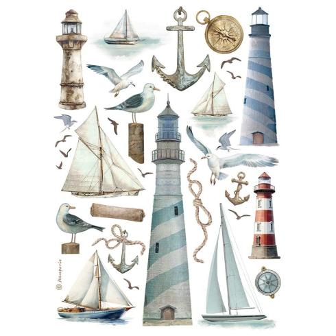 Stamperia - Decopatch Papier "Lighthouse" Decoupage A4 - 6 Bogen  