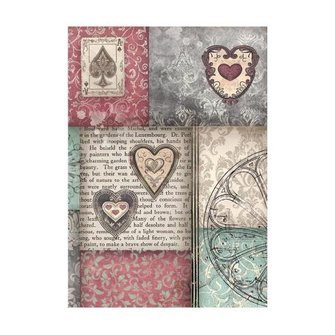 Stamperia - Decopatch Papier "Backgrounds" Decoupage A6 - 8 Bogen  