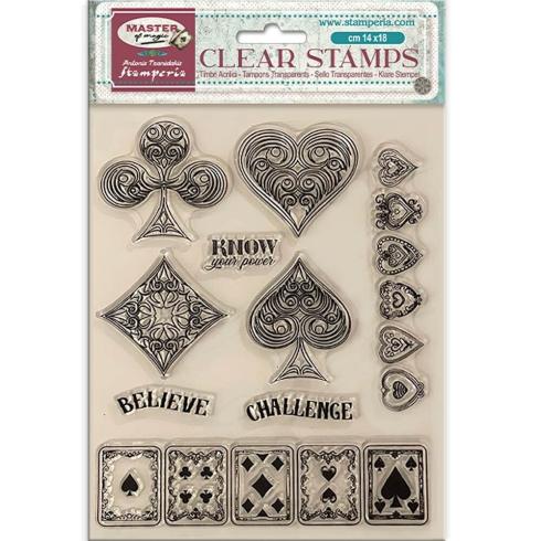 Stamperia - Stempelset "Playing Cards" Clear Stamps