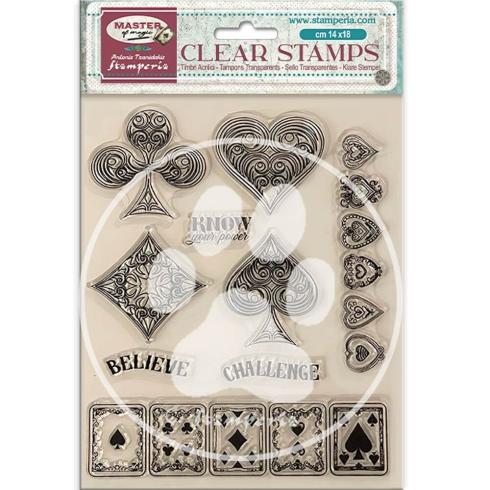 Stamperia - Stempelset "Playing Cards" Clear Stamps