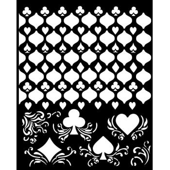 Stamperia - Schablone 20x25cm "Cards Pattern" Stencil