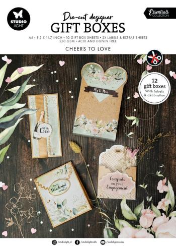 Studio Light - Die- Cut Designer Giftboxes "Cheers to Love"