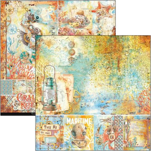 Ciao Bella - Designpapier "Coral Reef" Paper Pack 8x8 Inch - 12 Bogen