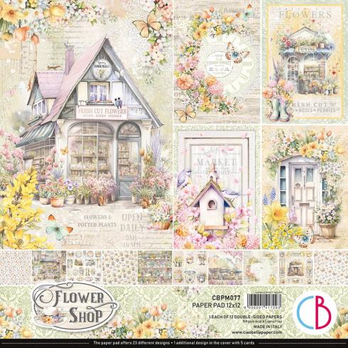 Ciao Bella - Designpapier "Flower Shop" Paper Pack 12x12 Inch - 12 Bogen