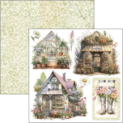 Ciao Bella - Stanzteile "Flower Shop" Fussy Cut Pad - 24 Bogen