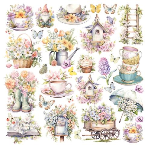 Ciao Bella - Pergamentpapier "Flower Shop" Vellum 6x6 Inch - 6 Bogen