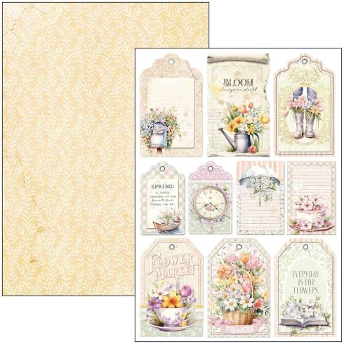 Ciao Bella - Stanzteile "Flower Shop" Creative Pad A4 - 9 Bogen