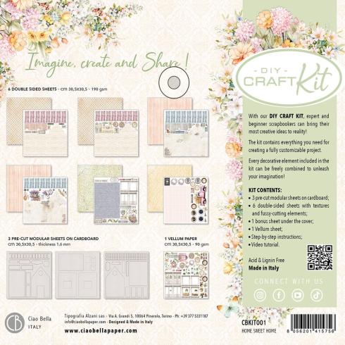 Ciao Bella - Bastelkit "Home Sweet Home" DIY Craft Kit 