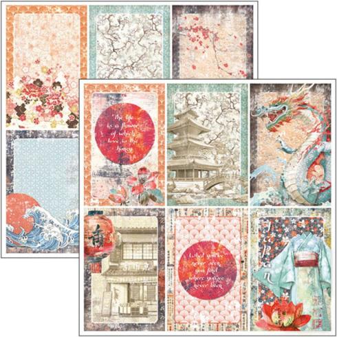 Ciao Bella - Designpapier "Land of the Rising Sun" Paper Pack 12x12 Inch - 12 Bogen