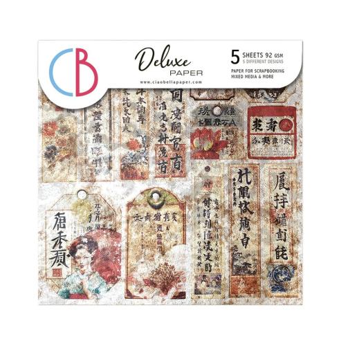 Ciao Bella - Designpapier "Pearl" Deluxe Paper Pack 6x6 Inch - 5 Bogen