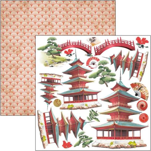 Ciao Bella - Stanzteile "Land of the Rising Sun" Fussy Cut Pad - 24 Bogen