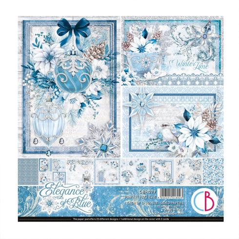 Ciao Bella - Designpapier "Elegance of Blue" Paper Pack 8x8 Inch - 12 Bogen