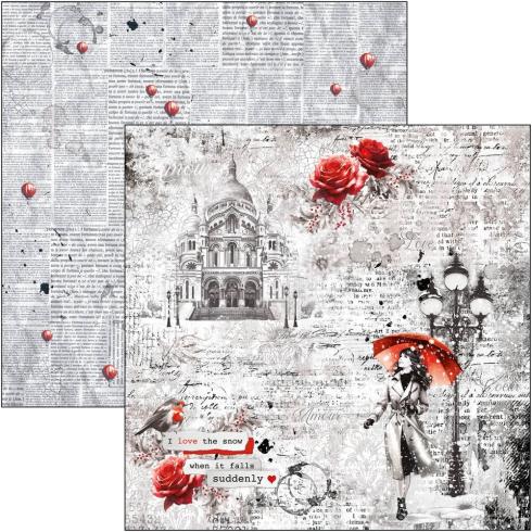 Ciao Bella - Designpapier "Paris Je t'aime" Paper Pack 12x12 Inch - 12 Bogen