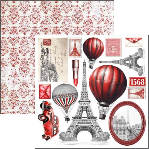 Ciao Bella - Stanzteile "Paris Je t'aime" Fussy Cut Pad - 24 Bogen