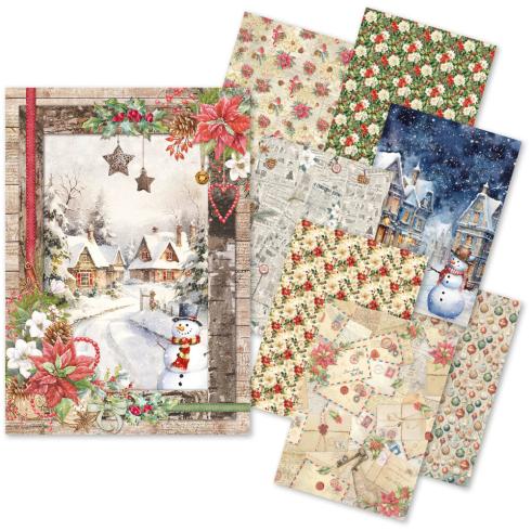 Ciao Bella - Decopatch Papier "Christmas Vibes" Rice Paper A5 - 8 Bogen