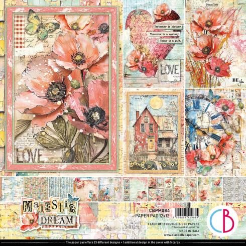 Ciao Bella - Designpapier "Majestic Dream" Paper Pack 12x12 Inch - 12 Bogen