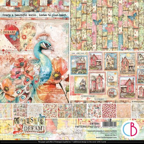 Ciao Bella - Designpapier "Majestic Dream" Patterns Paper Pack 12x12 Inch - 8 Bogen