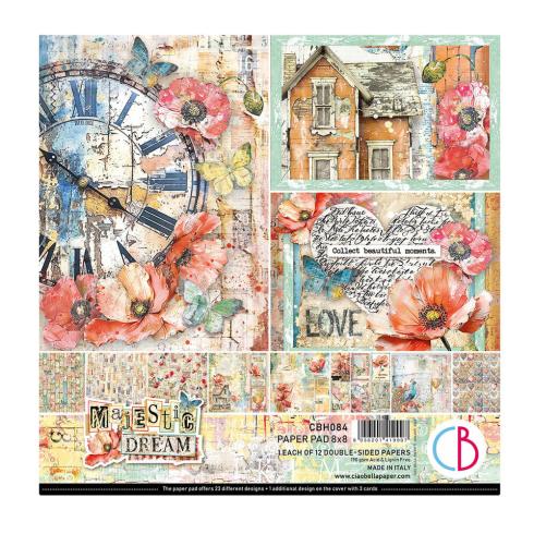 Ciao Bella - Designpapier "Majestic Dream" Paper Pack 8x8 Inch - 12 Bogen