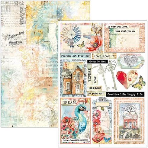 Ciao Bella - Stanzteile "Majestic Dream" Creative Pad A4 - 9 Bogen