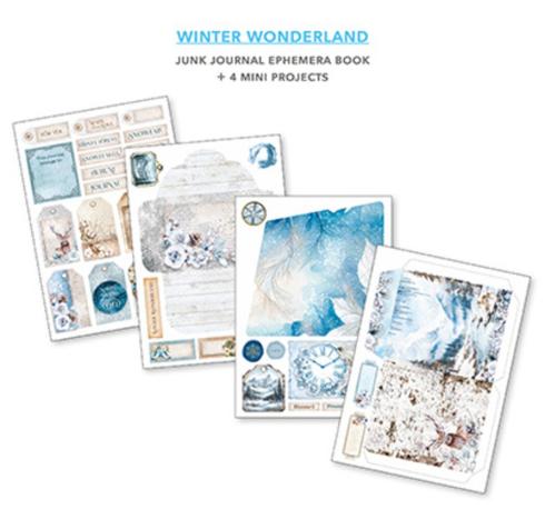 Ciao Bella - Designpapier & Stanzteile "Winter Wonderland" Junk Journal Ephemera Book A4 - 32 Bogen