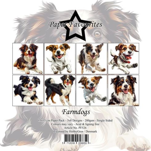 Paper Favourites - Designpapier "Farmdogs" Paper Pack 6x6 Inch - 24 Bogen