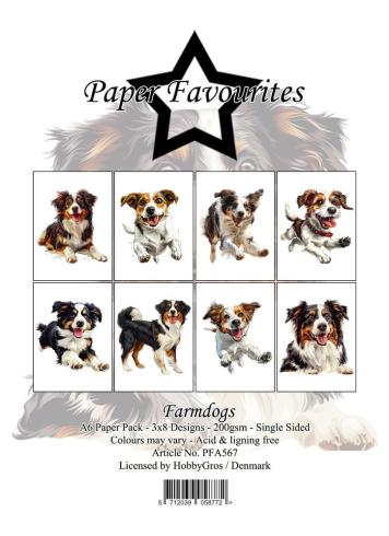 Paper Favourites - Designpapier "Farmdogs" Paper Pack A6 - 24 Bogen