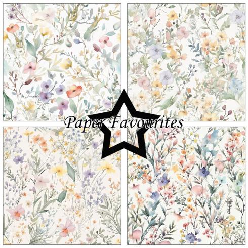 Paper Favourites - Designpapier "Spring Flowers" Paper Pack 12x12 Inch 8 Bogen