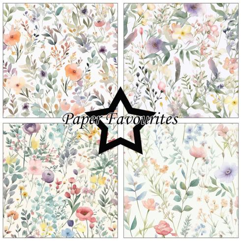 Paper Favourites - Designpapier "Spring Flowers" Paper Pack 12x12 Inch 8 Bogen