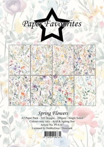 Paper Favourites - Designpapier "Spring Flowers" Paper Pack A5 - 24 Bogen