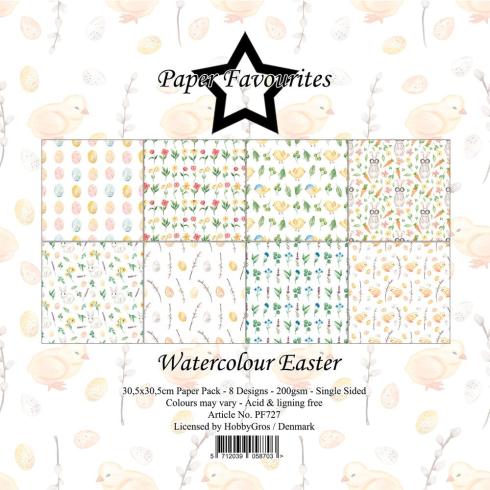 Paper Favourites - Designpapier "Watercolour Easter" Paper Pack 12x12 Inch 8 Bogen