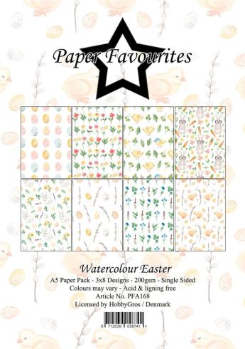 Paper Favourites - Designpapier "Watercolour Easter" Paper Pack A5 - 24 Bogen