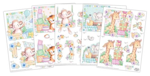 Craft Consortium - 3D Decoupage Set "Little Ones" 10 Bogen