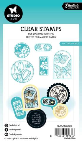 Studio Light - Stempelset "Butterfly Labels" Clear Stamps