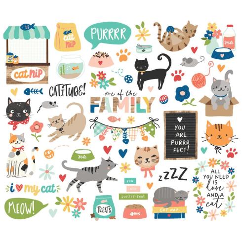 Simple Stories - Stanzteile "Fur Baby Cat" Bits & Pieces 