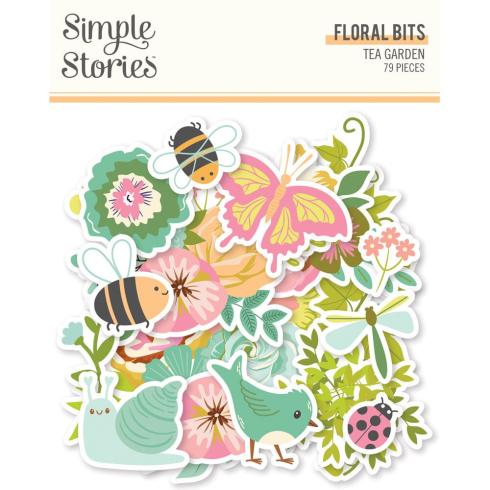 Simple Stories - Stanzteile "Tea Garden" Floral Bits & Pieces 