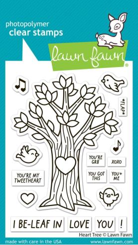 Lawn Fawn - Stempelset "Heart Tree" Clear Stamps