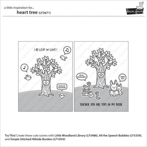 Lawn Fawn - Stempelset "Heart Tree" Clear Stamps