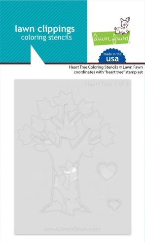 Lawn Fawn - Schablone "Heart Tree" Stencil