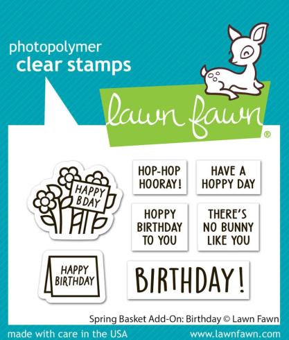 Lawn Fawn - Stempelset "Spring Basket Birthday" Clear Stamp Add-On