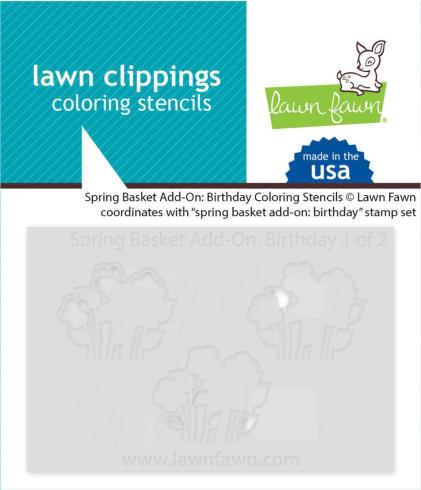 Lawn Fawn - Schablone "Spring Basket Birthday" Stencil