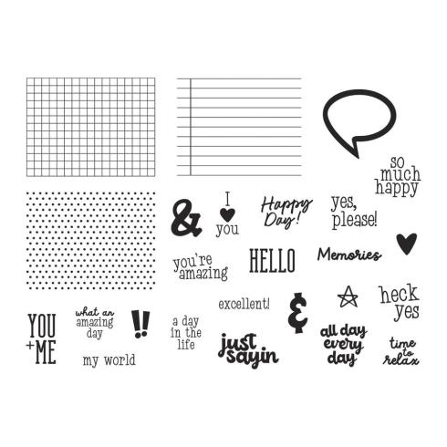 Spellbinders - Stempelset "Speech Bubbles Sentiments" Clear Stamps