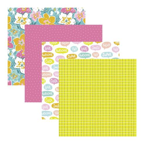 Spellbinders - Designpapier "Just Sayin'" Paper Pack 12x12 Inch - 24 Bogen