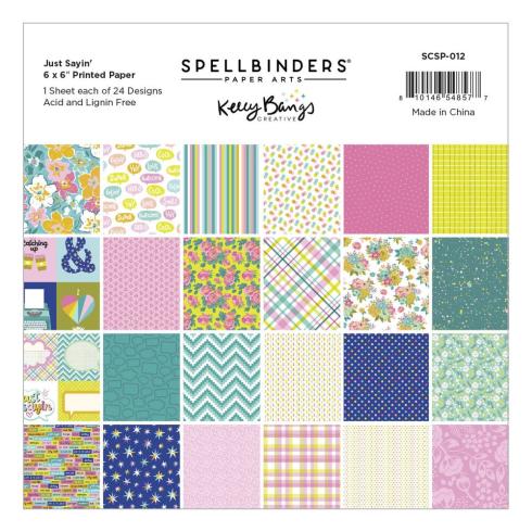 Spellbinders - Designpapier "Just Sayin'" Paper Pack 6x6 Inch - 24 Bogen